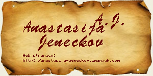 Anastasija Jeneckov vizit kartica